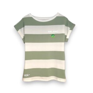 Camiseta rayas verde mujer