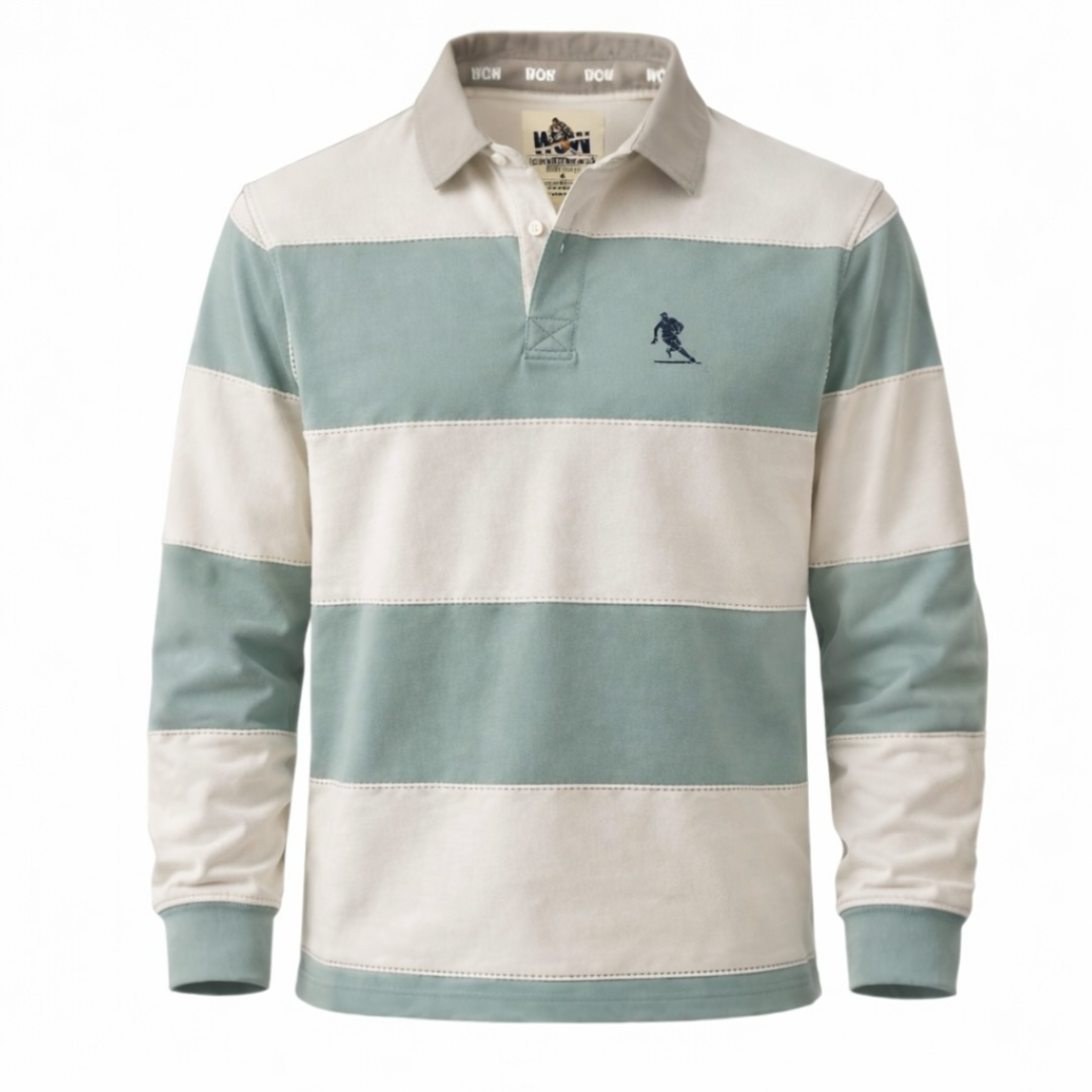 Polo de Rugby Rayas Verde
